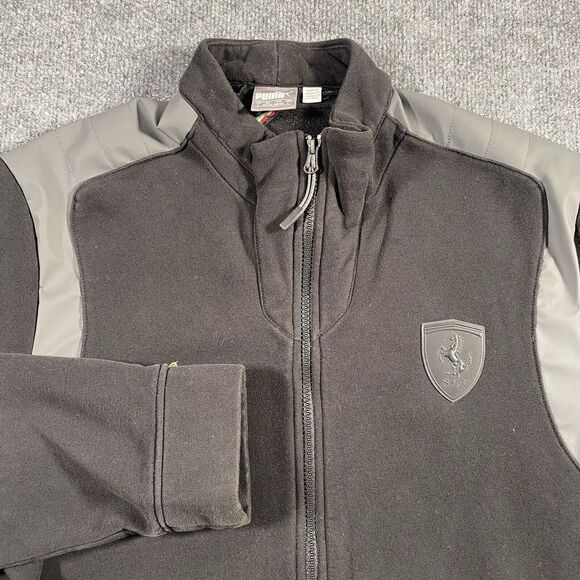 Puma Ferrari Sweat Track Jacket Mens Large Full Zip Track Fleece Motorsport - Picture 1 of 9